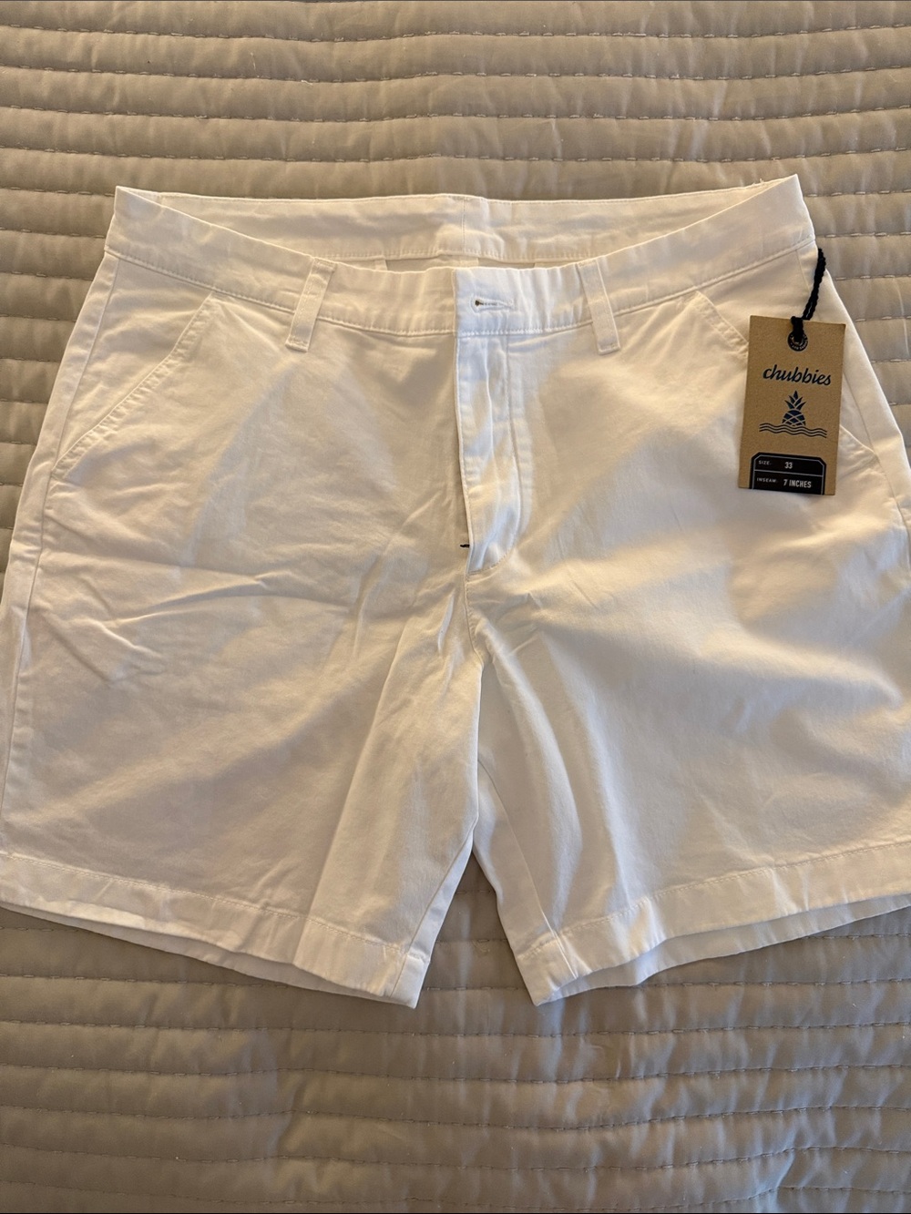 chubbies White Men’s Flat Front Shorts